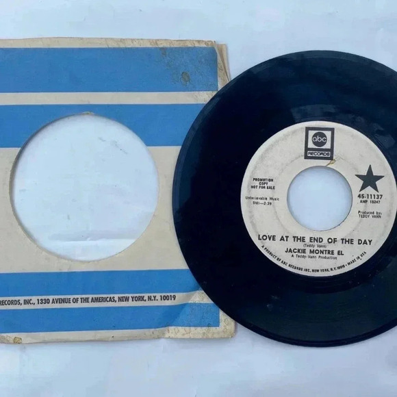 JACKIE MONTRE EL Love At The End Of The Day / The Poets Gesture 45 RPM White - Picture 2 of 2
